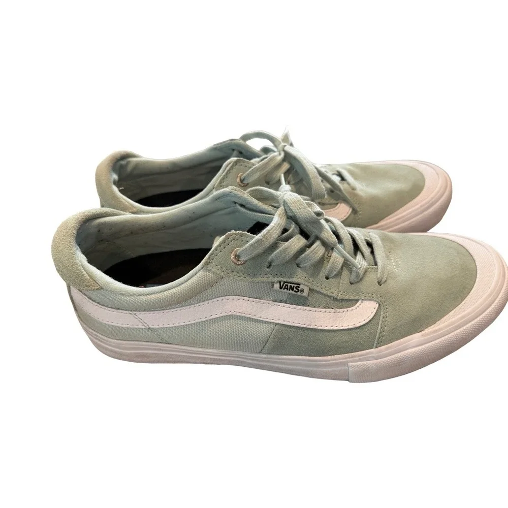Vans Style 112 Pro Mint Green Suede Canvas Skate Shoes Mens 11 721454